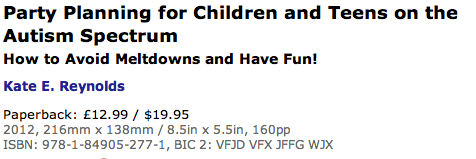 party planning for children and teens on the autism spectrum